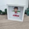 Hucha de Madera Blanca Fútbol Niño | Regalo Personalizado