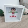 Hucha de Madera Blanca Fútbol Niño | Regalo Personalizado