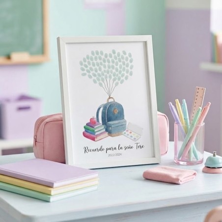 Lámina de Huellas Mochila Infantil | Árbol de Huellas Alternativo para Eventos