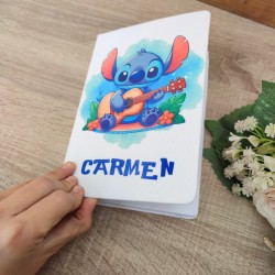 Cuaderno Blanco Stitch Disney Personalizado | Papelería Bonita