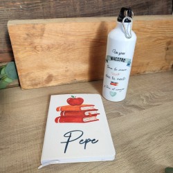 Cuaderno Blanco Regalo Profesores | Diseño Libros con Manzana