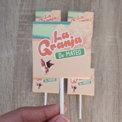 Piruleta Personalizada La Granja de Zenón | Detalles Dulces Infantiles