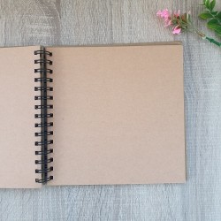 Libro de Firmas Kraft Niña Comunión 20x20 cm | Álbum Personalizado