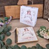 Libro de Firmas Kraft Niña Comunión 20x20 cm | Álbum Personalizado
