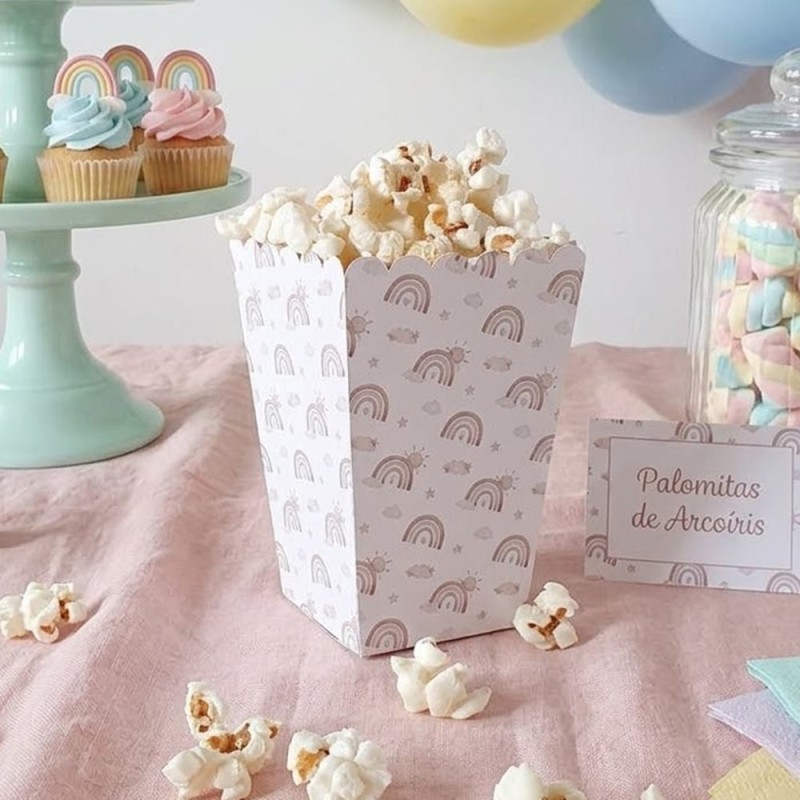 Palomitero Arcoíris Personalizado | Detalles Dulces para Eventos