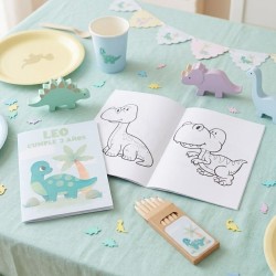 Libro de Colorear Dinosaurios + Caja de Colores | Detalle Infantil Completo