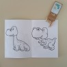Libro de Colorear Dinosaurios + Caja de Colores | Detalle Infantil Completo