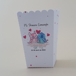 Palomitero Stitch y Angel Disney Personalizado | Mesas Dulces