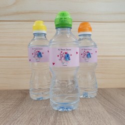 Etiqueta Adhesiva Stitch y Angel Disney Rosa | Botella de Agua