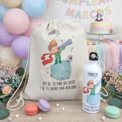 Pack Regalo El Principito Telescopio | Mochila/Tote + Botella Personalizada