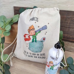 Pack Regalo El Principito Telescopio | Mochila/Tote + Botella Personalizada