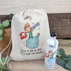 Pack Regalo El Principito Telescopio | Mochila/Tote + Botella Personalizada