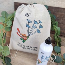 Pack Regalo El Principito Pájaros | Mochila/Tote + Botella Personalizada