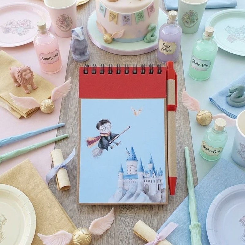 Cuaderno A6 con Bolígrafo Harry Potter Personalizado | Regalo Mágico