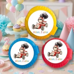 Chicle Mega Rollo Niño Piloto de Coche | Detalle de Cumpleaños