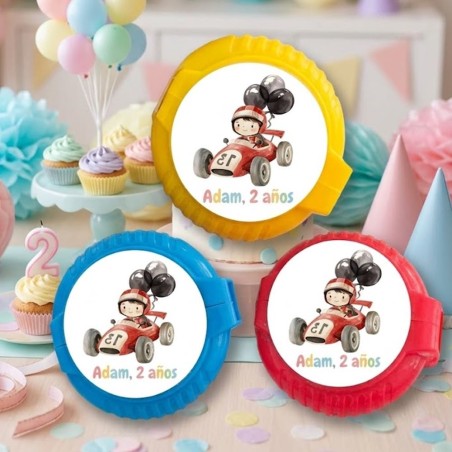 Chicle Mega Rollo Niño Piloto de Coche | Detalle de Cumpleaños