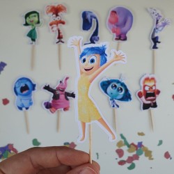 Minis Cake Toppers Inside Out (Del Revés) Disney | Decoración Temática