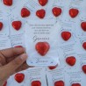 Tarjeta de Agradecimiento con Chocolatina Corazón | Detalle Completo Cuqui