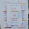 Tarjeta de Agradecimiento con Chocolatina Napolitana Conejo