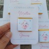 Tarjeta de Agradecimiento con Chocolatina Napolitana Conejo