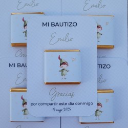 Tarjeta de Agradecimiento con Chocolatina Napolitana Peter Pan Disney