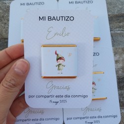 Tarjeta de Agradecimiento con Chocolatina Napolitana Peter Pan Disney
