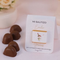 Tarjeta de Agradecimiento con Chocolatina Napolitana Peter Pan Disney