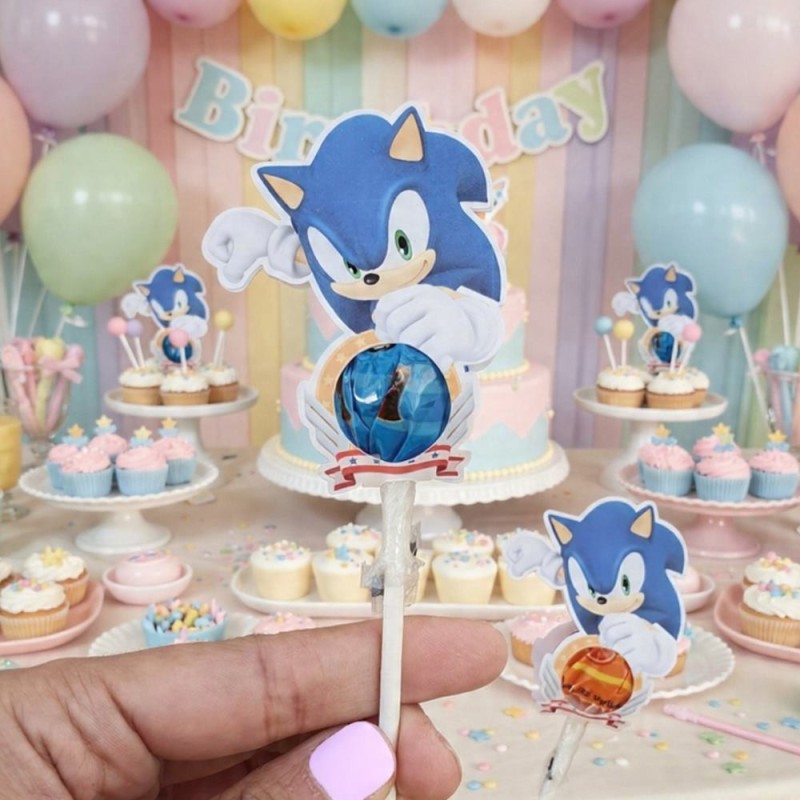 Chupa Chups Sonic Personalizado | Detalle Gamer y Dulce