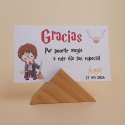 Tarjeta de Agradecimiento Harry Potter | Detalle Mágico y Cuqui