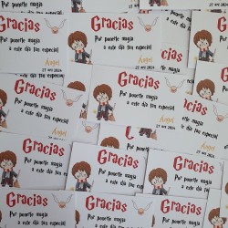 Tarjeta de Agradecimiento Harry Potter | Detalle Mágico y Cuqui
