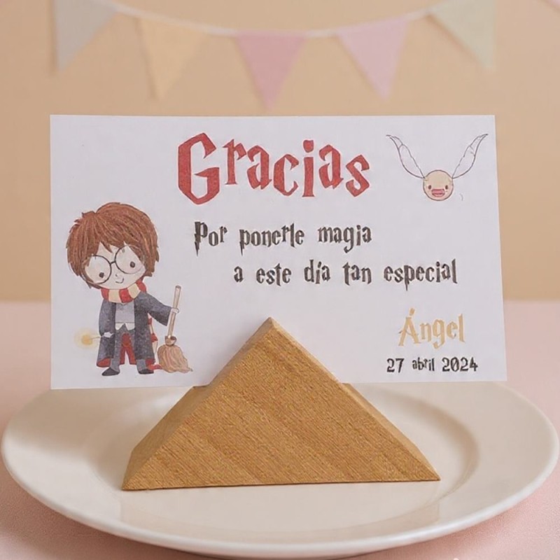 Tarjeta de Agradecimiento Harry Potter | Detalle Mágico y Cuqui