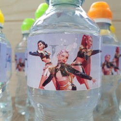 Etiqueta Personalizada para Botella de Agua | Temática K-pop "Huntrix"