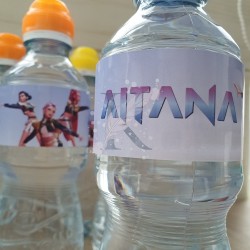 Etiqueta Personalizada para Botella de Agua | Temática K-pop "Huntrix"