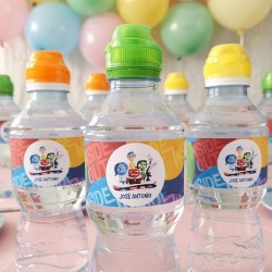 Etiqueta Personalizada para Botella de Agua | Temática Del Revés