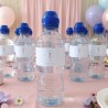 Etiqueta Personalizada para Botella de Agua | Comunión Niña Lazo Azul