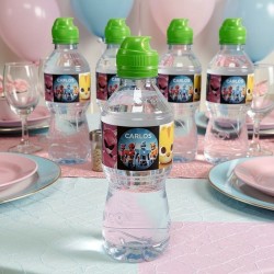 Etiqueta Personalizada para Botella de Agua | Temática Miniforce