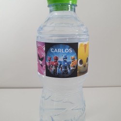 Etiqueta Personalizada para Botella de Agua | Temática Miniforce