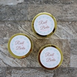 Bálsamo Labial en Lata para Bodas | Detalle Botánico Personalizado