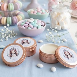 Bálsamo Labial en Lata para Comunión | Detalle Personalizado para Invitados