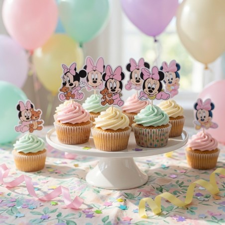 Cake Topper Personalizado Minnie Mouse | Decoración Elegante para Tartas