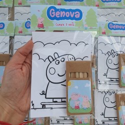 Pack Creativo Peppa Pig | Láminas para Colorear y Lápices