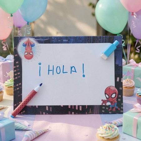 Pizarra Blanca con Rotulador Spiderman Marvel | Juguetes Infantiles