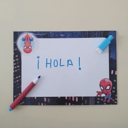 Pizarra Blanca con Rotulador Spiderman Marvel | Juguetes Infantiles