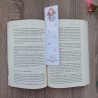 Marcapáginas Sencillo Chica Castaña con Libro | Puntos de Libro