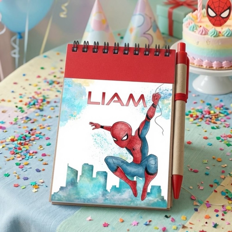 Cuaderno A6 con Bolígrafo Spiderman Marvel | Regalos Infantiles
