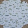 Etiqueta Religiosa Cruz Verde | Pegatina Personalizada Bautizo y Comunión
