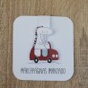 Marcapáginas Imantado Dinosaurio en Coche | Puntos de Libro Infantiles