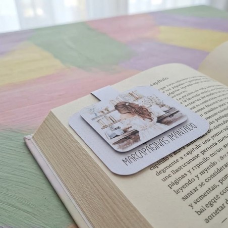 Marcapáginas Imantado Chica Castaña | Puntos de Libro Originales