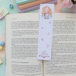 Marcapáginas Sencillo Mujer Corazones | Puntos de Libro Originales