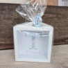Hucha de Madera Blanca Inicial Hojas Rosas | Regalos Personalizados